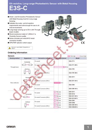 E3S-CR11 datasheet  